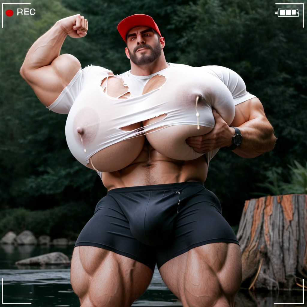 Solo, Ripped White T Shirt, Extremadamente Pesado En La Parte Inferior Porno gay IA