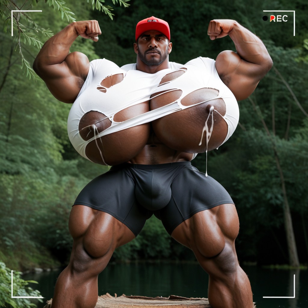 Corps Entier, Hyper Bulky, Ripped White T Shirt Porno IA Gay