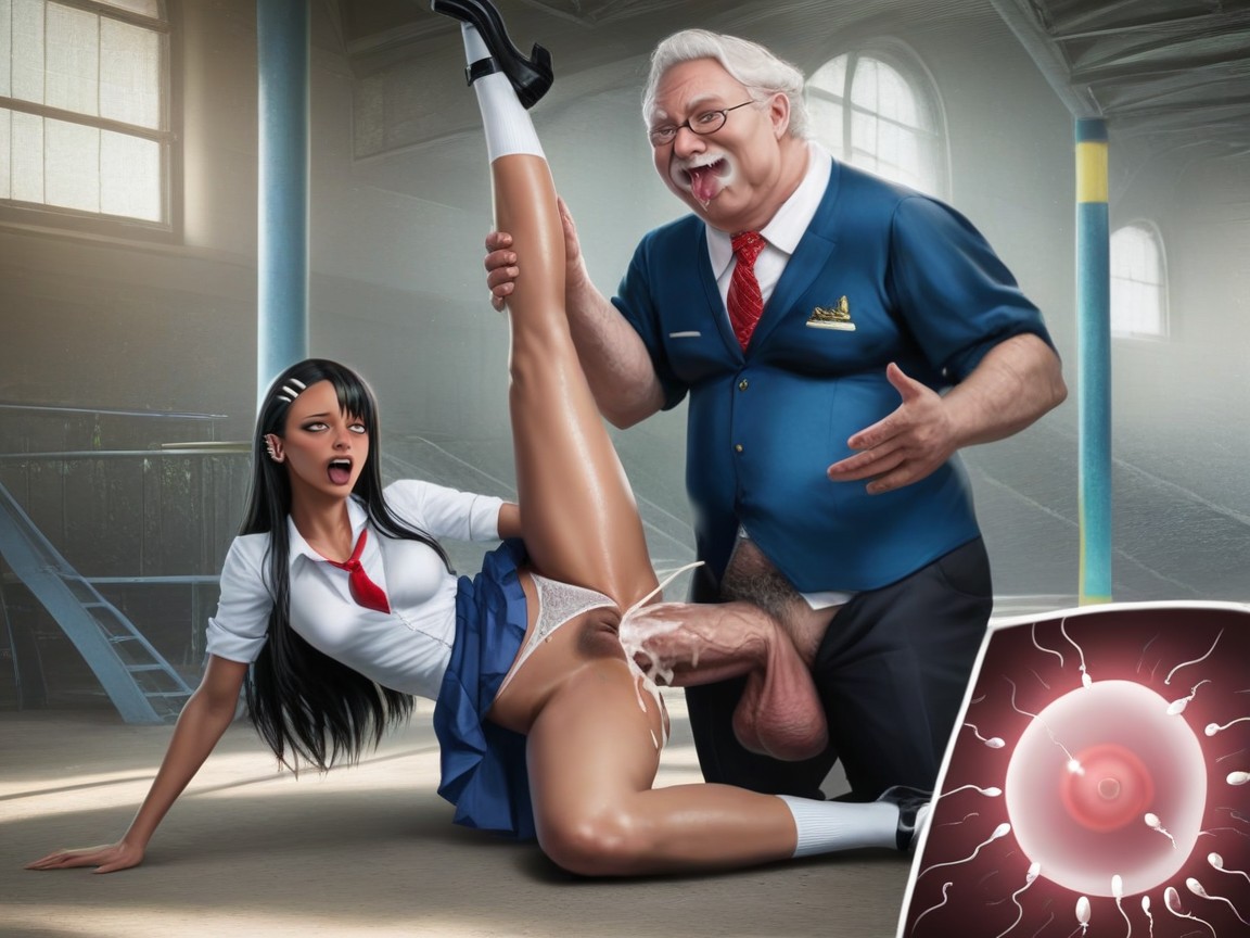 Small Breasts, Swingset, Cock Bigger Than Woman AI Porn