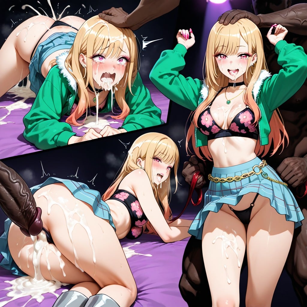 Multiple View Used, Spilling Cum, Cum Dripping From Mouth AI Porn