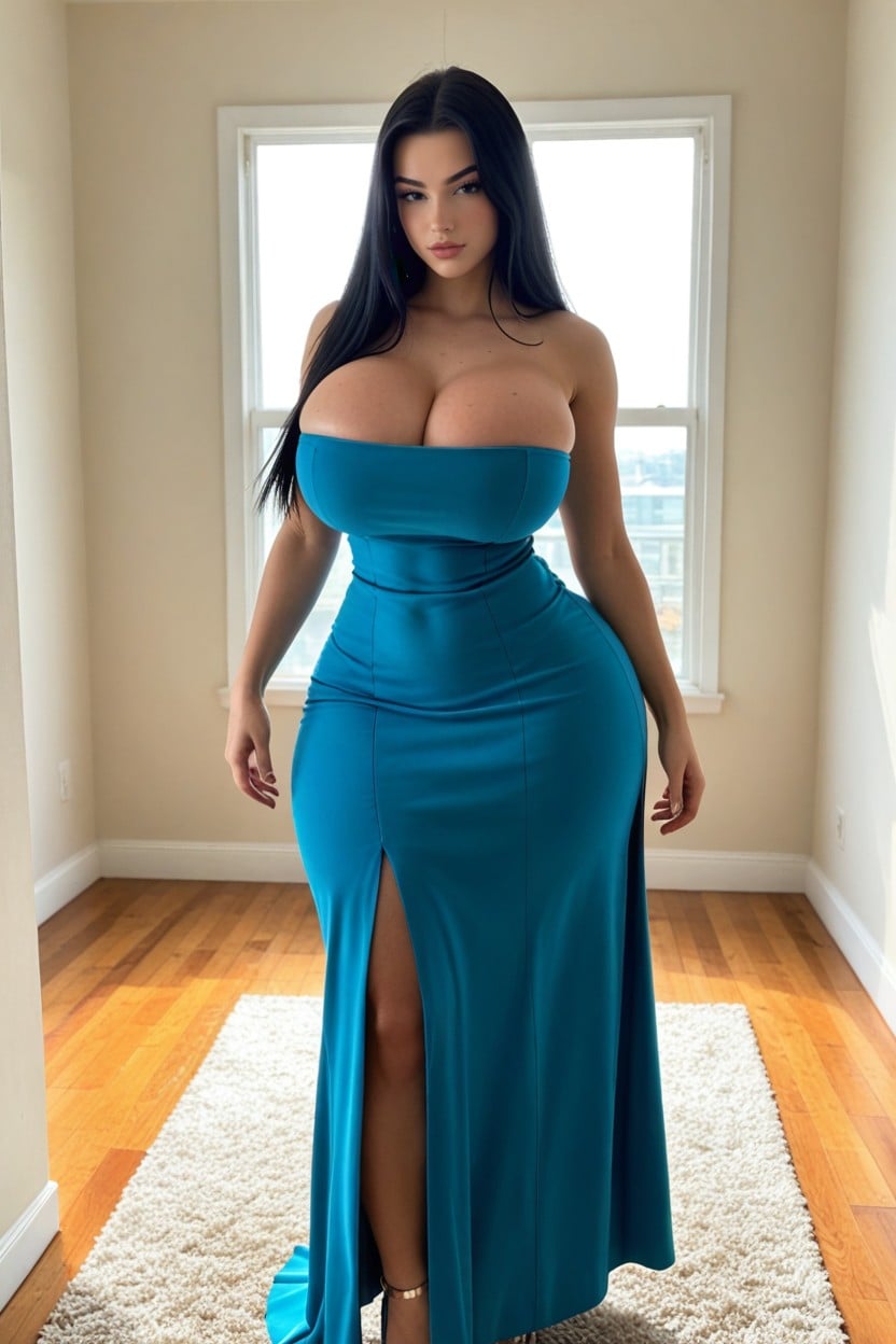 Perfect Face, Massive Breast, Empty Room AI Porn