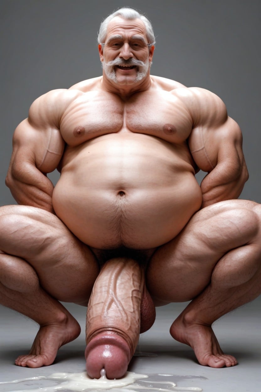 Obese, Huge Cock, 1 Personne Porno IA Gay