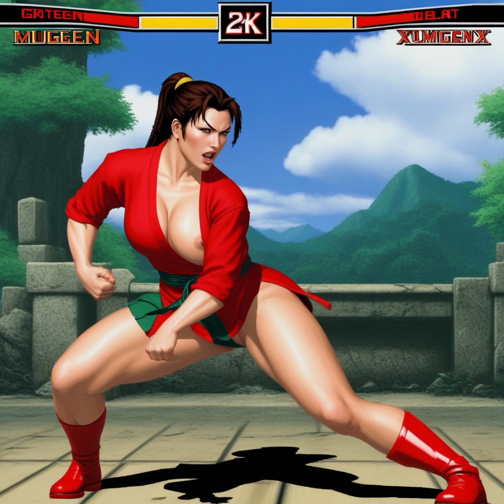 Bending Over, Mugen Game Art Style, Original Mugen Game AI Porn