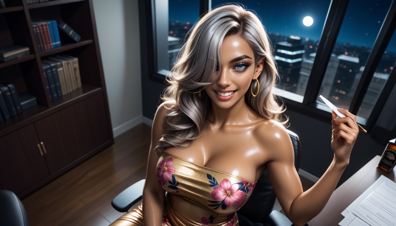 Permed Hair, 18+, Perfect Teeth AI Porn