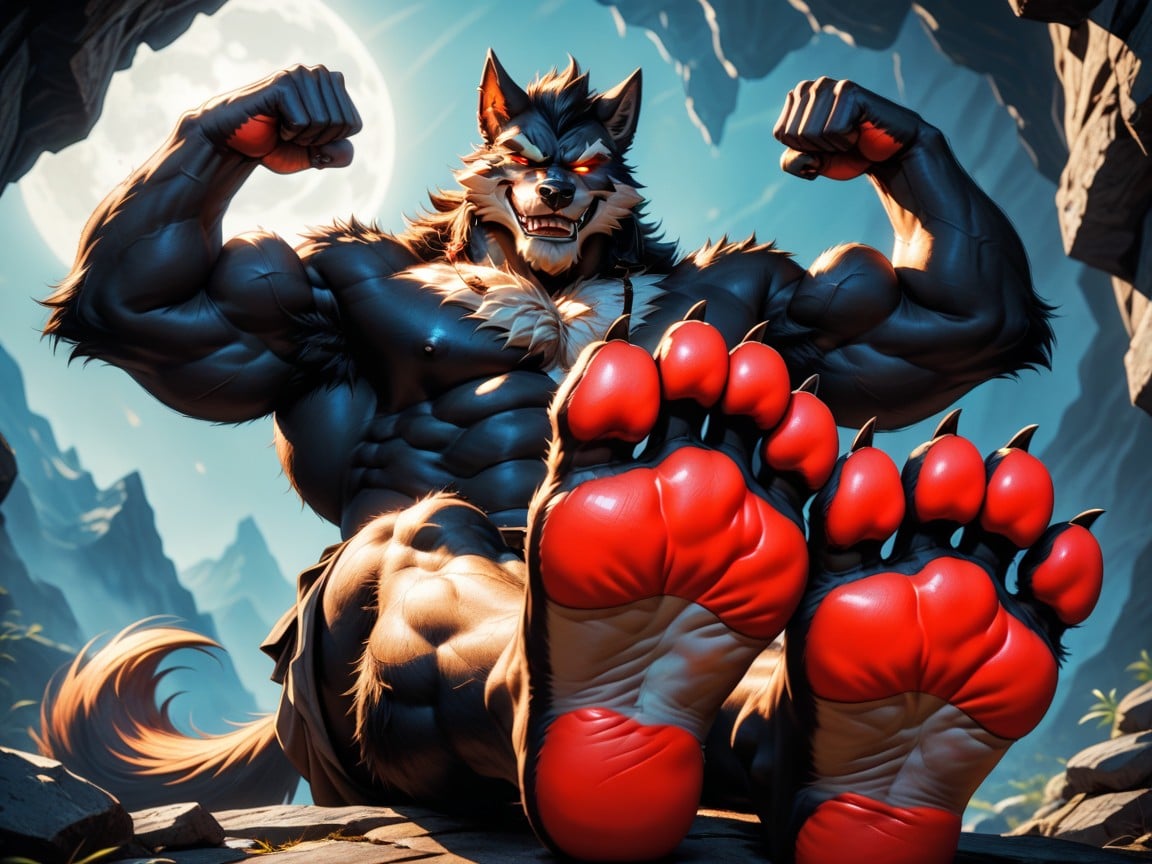 Du Bas Vers Le Haut, 25+, The Paw Soles Fill The Image Porno IA Gay