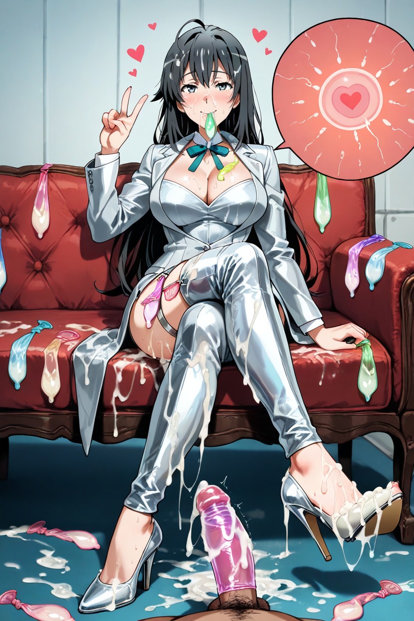 Yukino Yukinoshita From Oregairu, Heel Raised, After Sex Hentai AI Porn