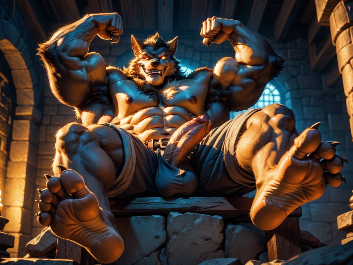 Paws For Feet, His Paws Are Large And Manly, Knowing The Viewer Longs To Worship His Form Porno IA Gay