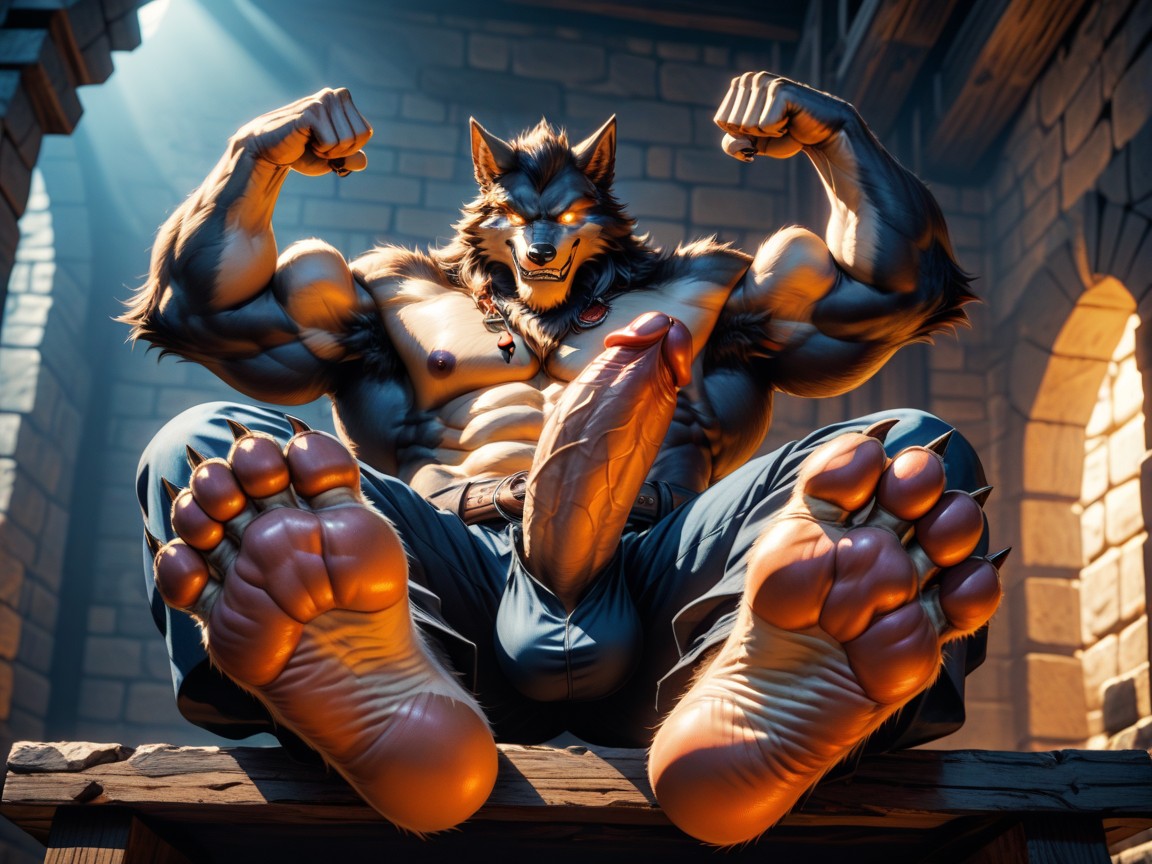 Paws For Feet, Relaxed, The Paw Soles Fill The Image Porno IA Gay