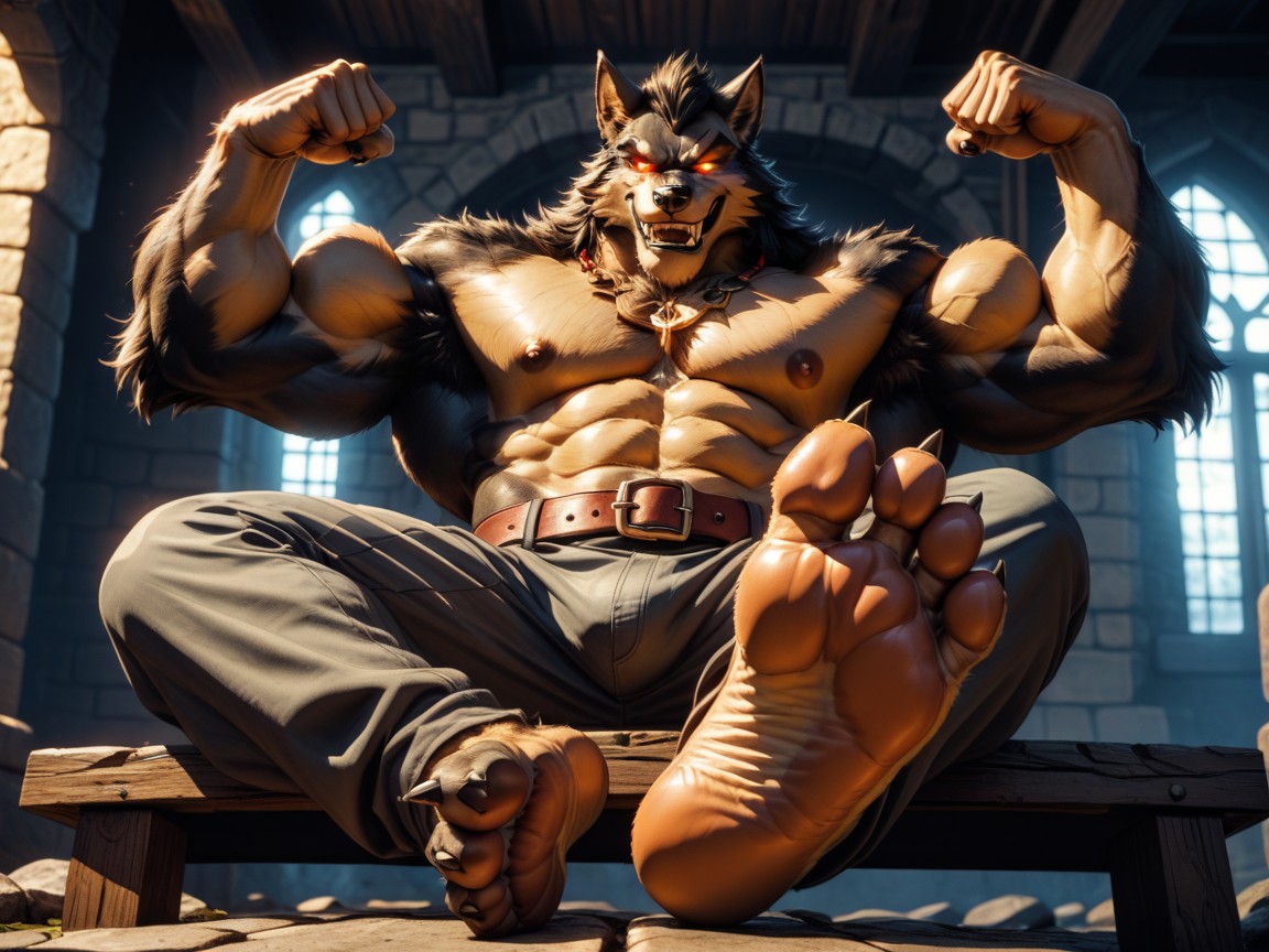 Rugged, His Beautiful Massive Penis Stands Erect And Glorious, Glowing Eyes AI同性恋黄片