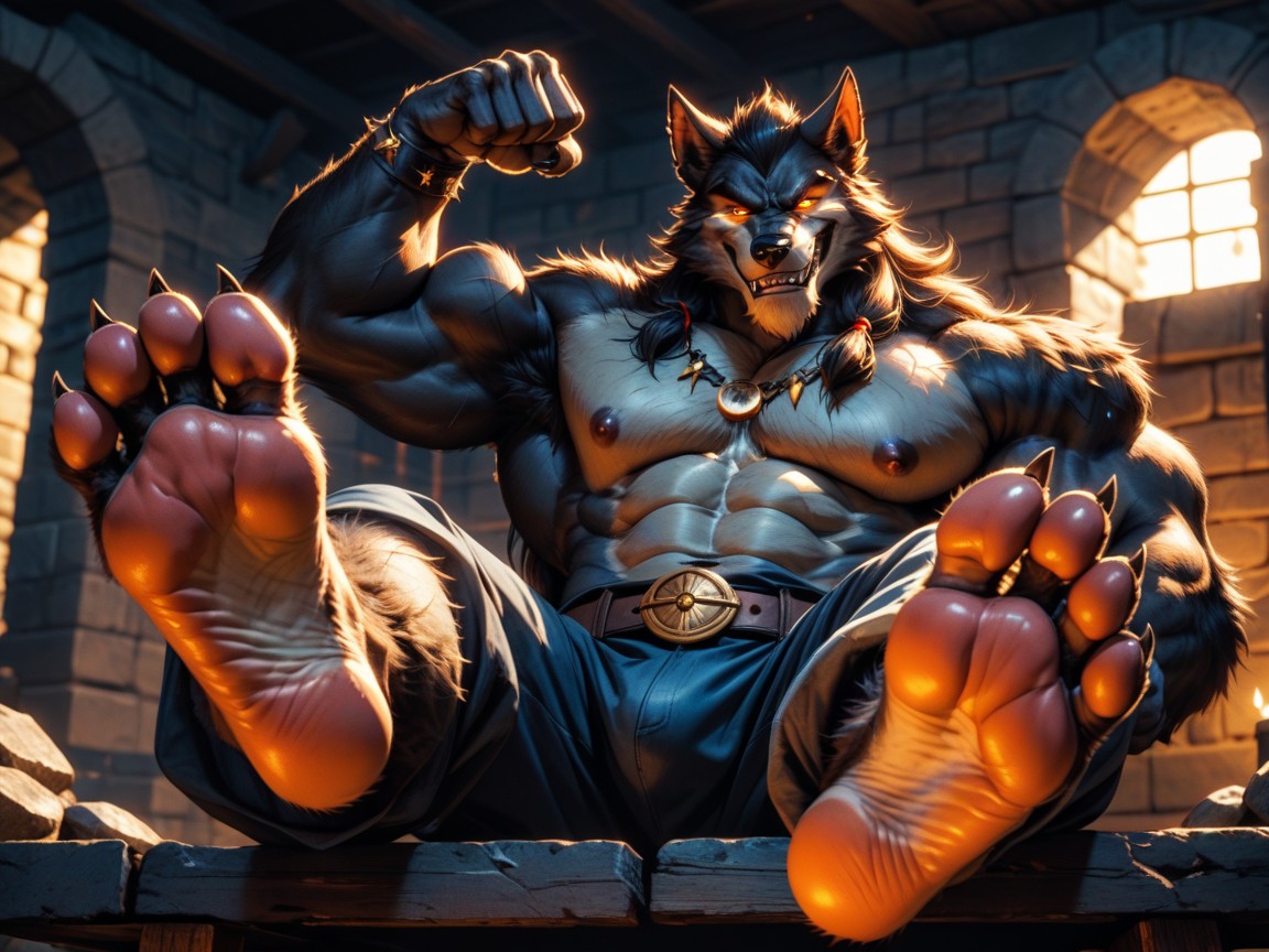 An Anthro Character, Furry Foot Paws, Paw Soles Porno IA Gay