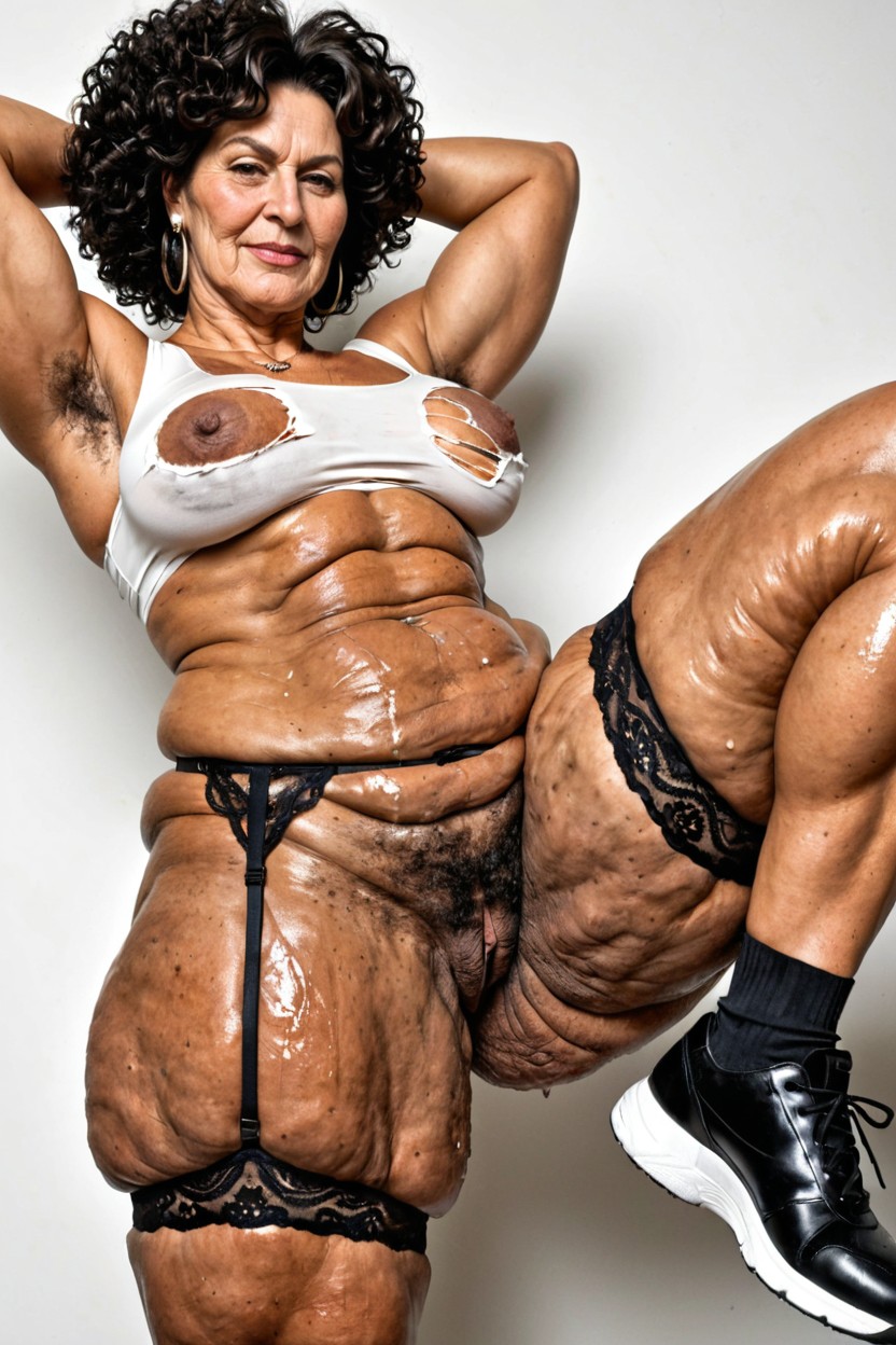 Afro, Very Wide Hips, Long Length AI Porn