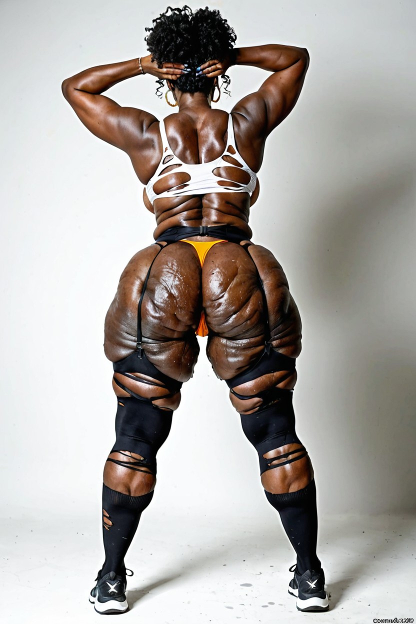 Afro, Standing Facing The Viewer, Black Socks Porno IA
