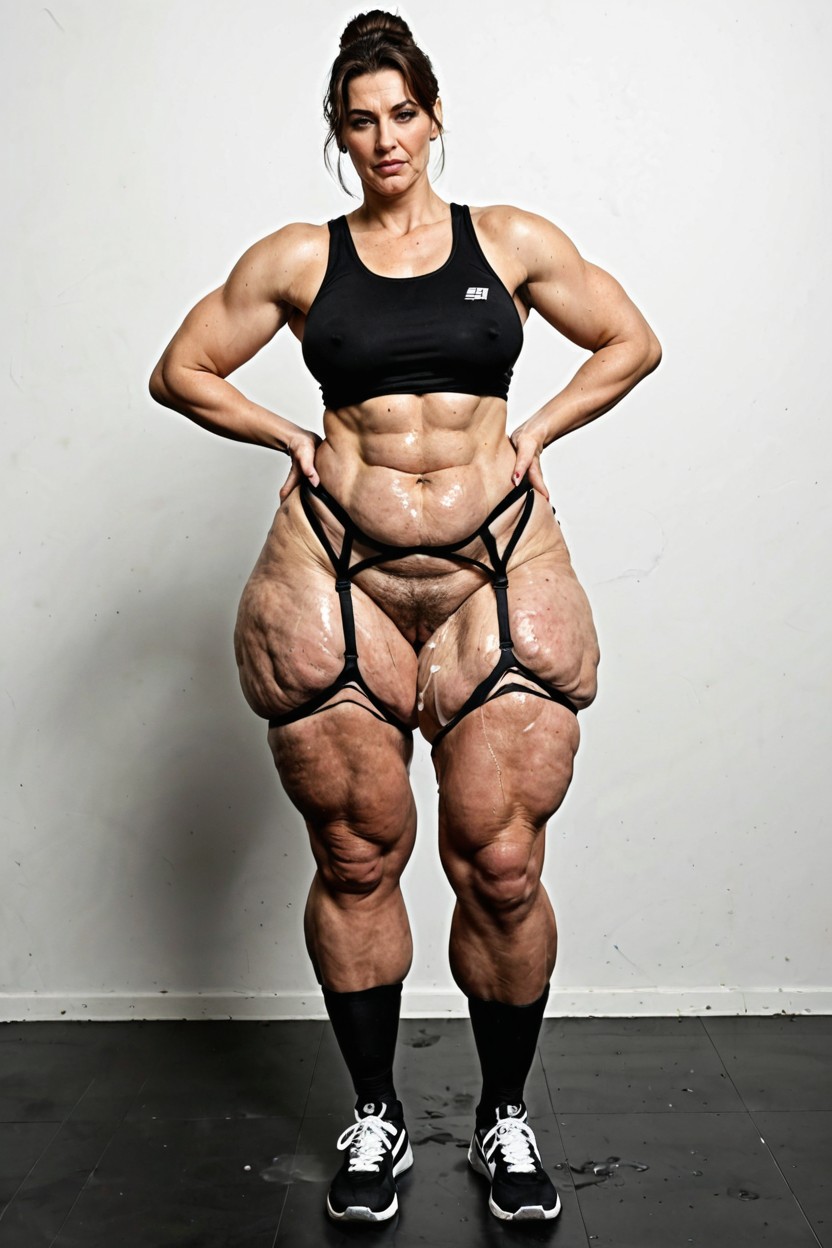 Extremely Cellulite, Standing, 60+ AI Porn