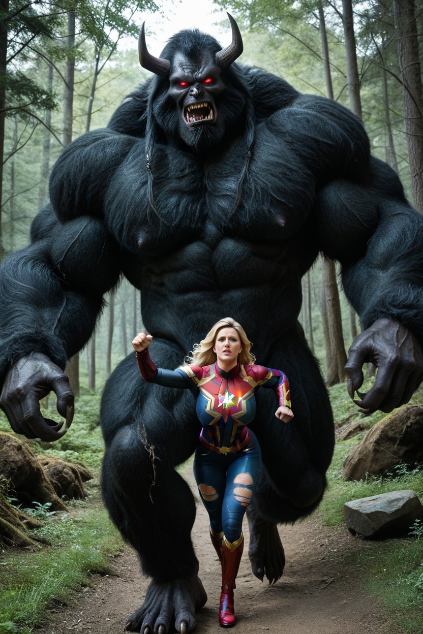 Recent Adult, Torn Costume, Beast With Huge Penis AI Porn