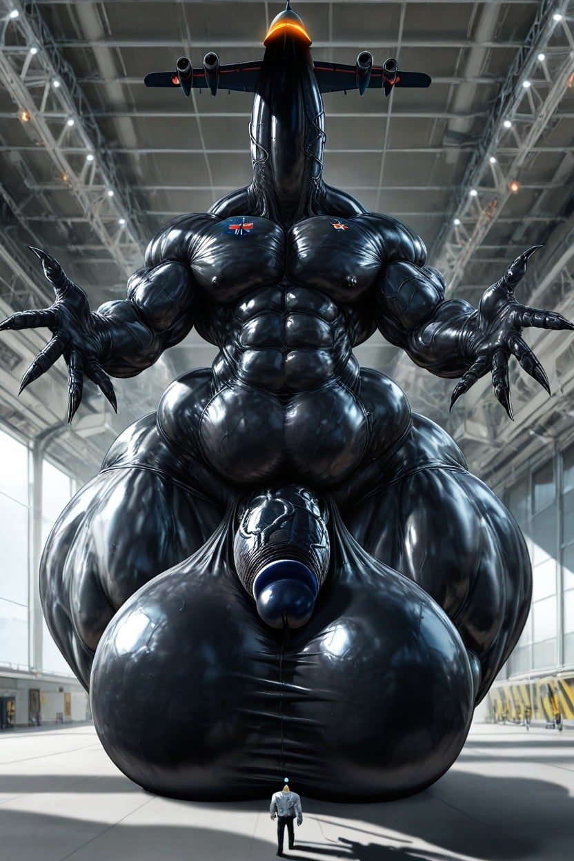 Gigantic Massive Futanari Hyper Cock, Hyper Gigantic Balls Expansion, Usaf Livery Hentai AI Porn