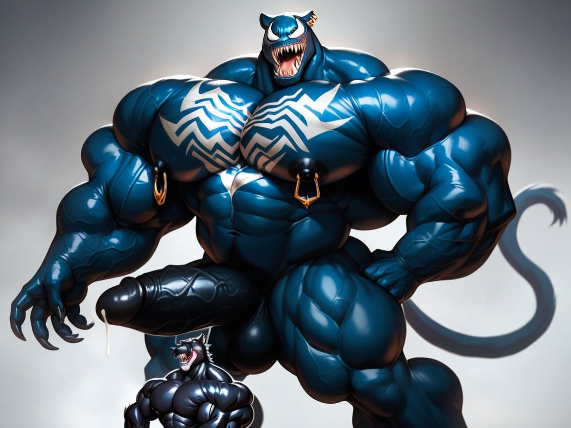 Extreme Muscle Definition, Hyper Gigantic Arms, Gigantic Arms Furry AI Porn