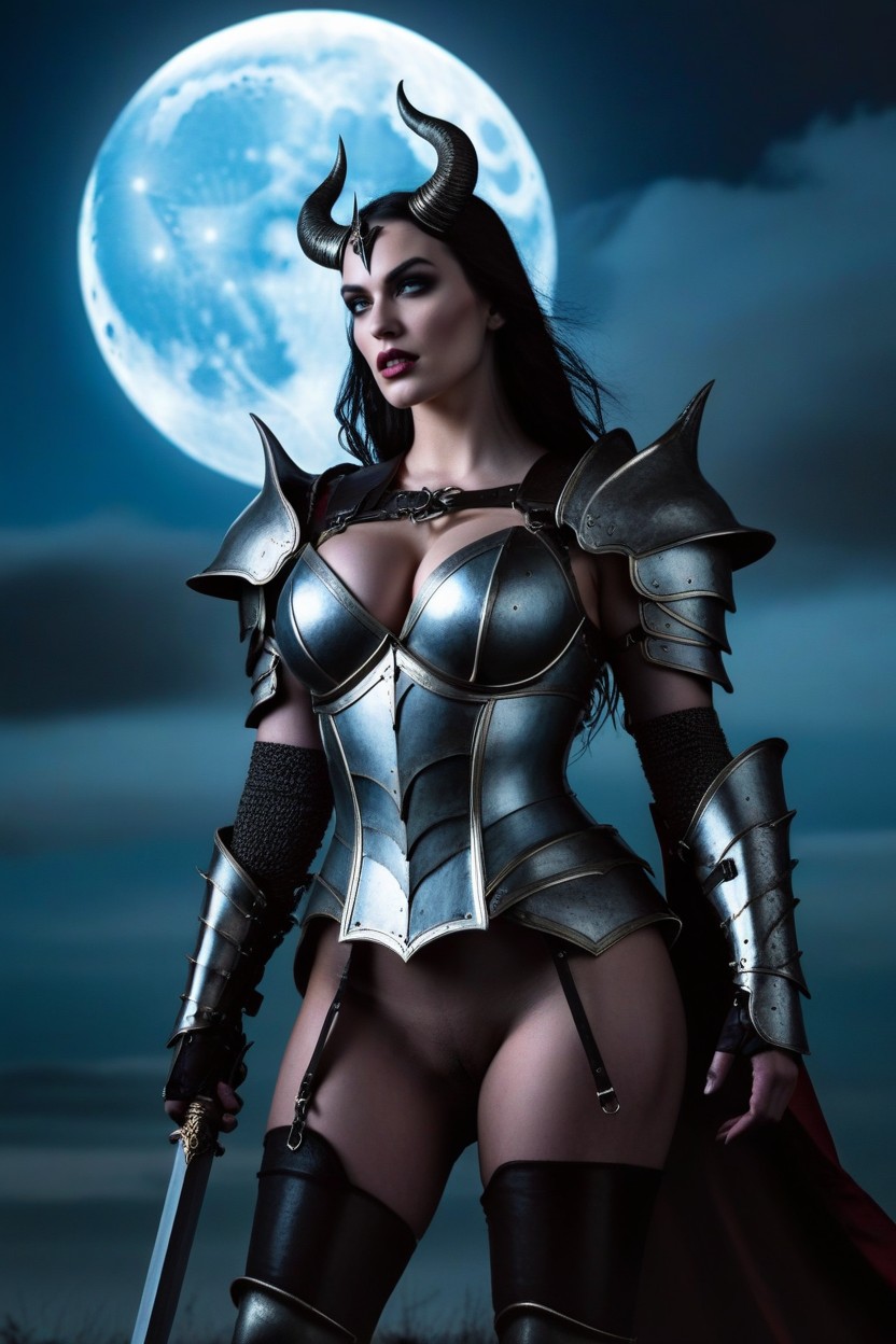 Long Straight Hair, Big Moon, Culo Masivo Porno IA