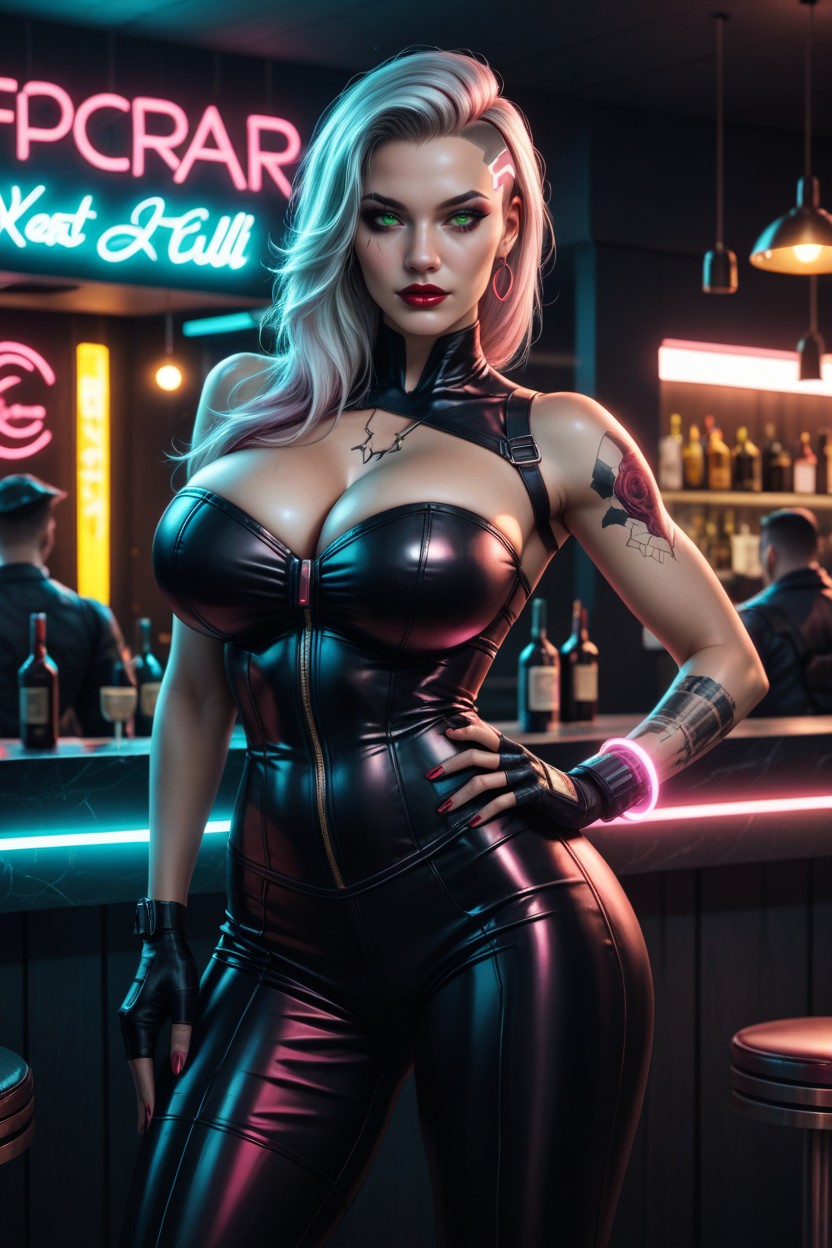 Cinematic, Hand On Hip, Fingerless Gloves AI Porn