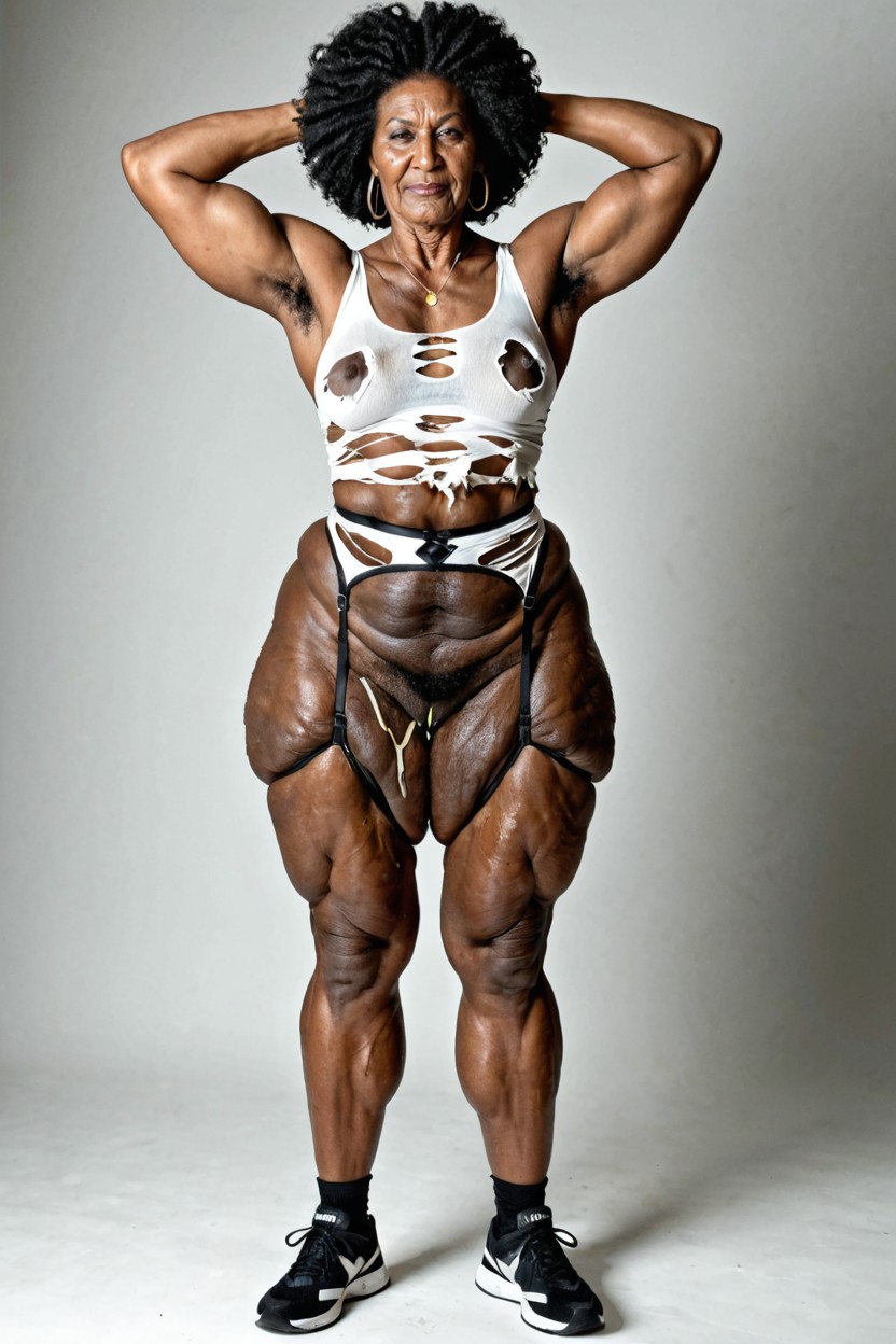 Big Legs, Woman M, Gigantic Hips AI Porn
