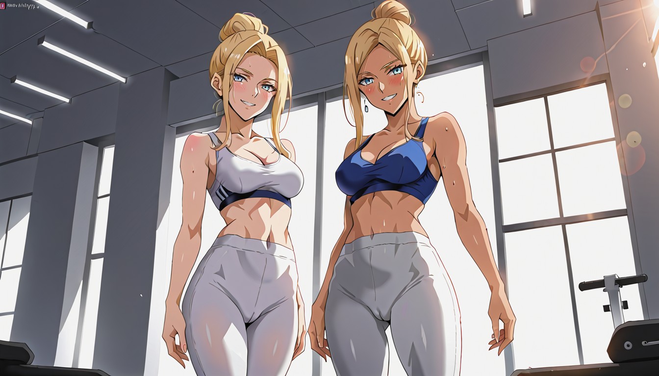 Golden Anklet, Hourglass Body, Lens Flare Porno IA