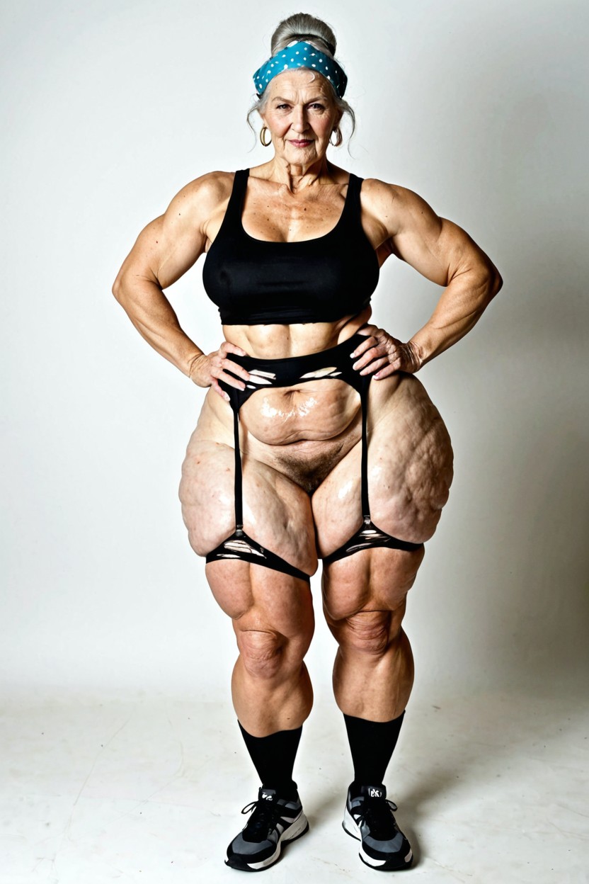 Gigantic Hips, Piel Grasa, Muslos Gruesos Porno IA