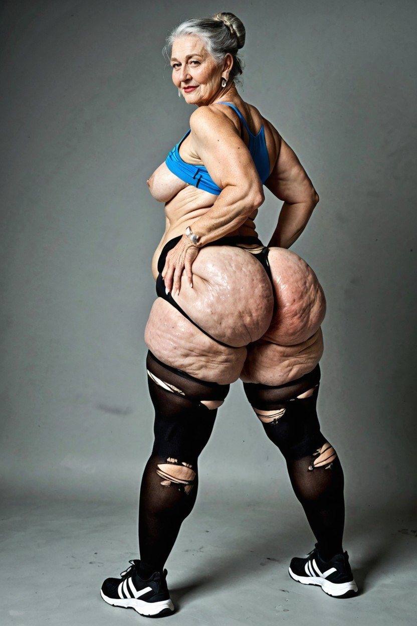 Gigantic Thighs, Round Hips, Very Big Pear-shaped Ass With Lots Of Cellulite AI Porn