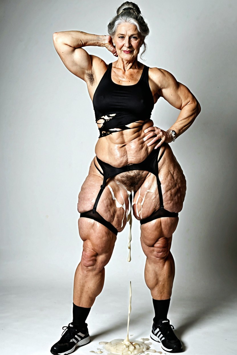 Full-length Photo, Armpit Hair, Extremely Cellulite Porno IA