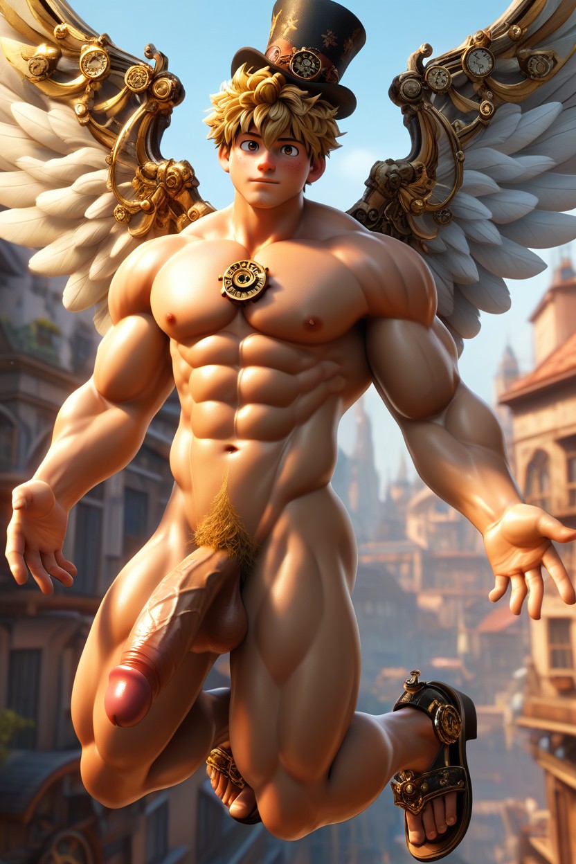 Angel Flying, City Of Light, Smooth Chest ゲイAIポルノ