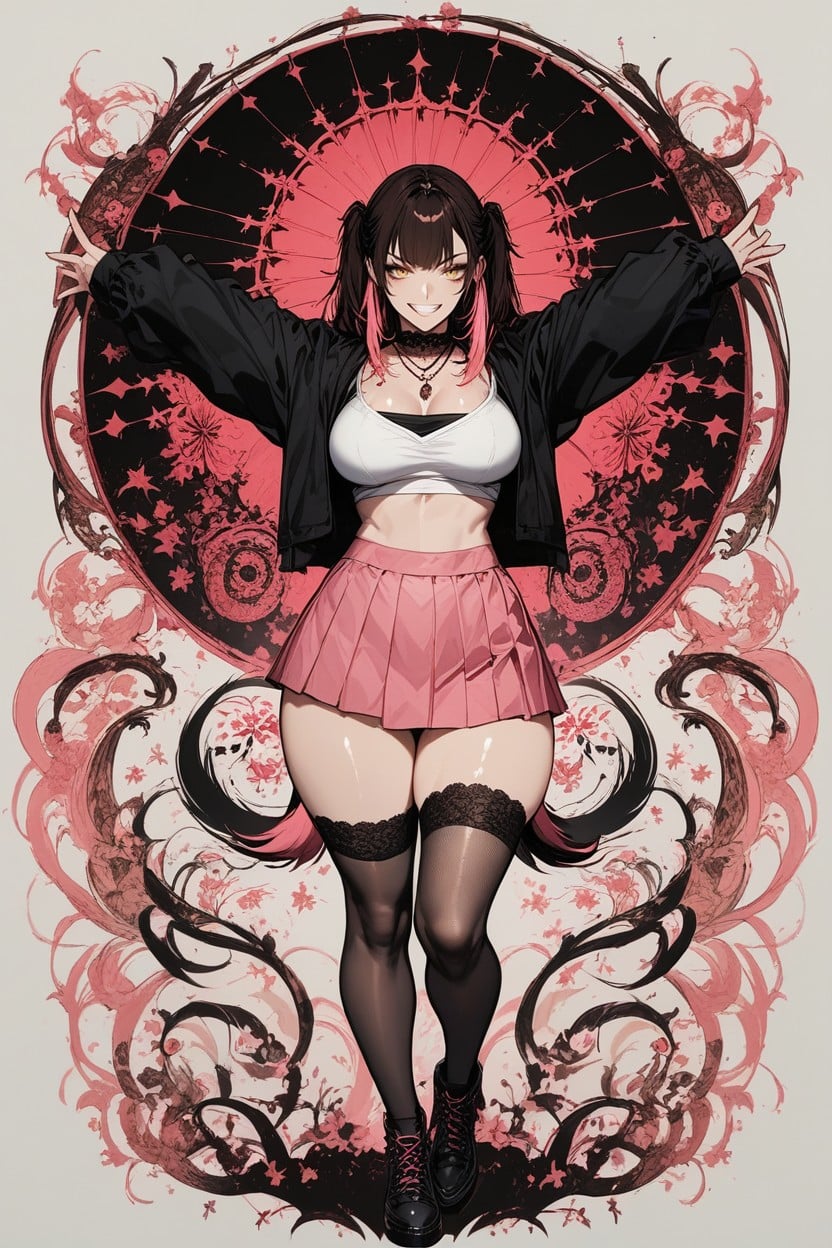 Black Ears, Nylon Stockings, Gothic Hentai AI Porn