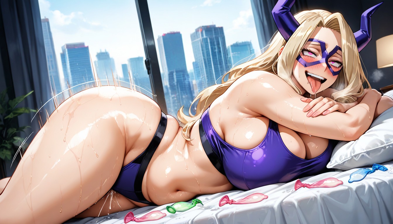 Sexy Body, Mt Lady's Purple Mask And Horns, Pronebone Sex Hentai AI Porn