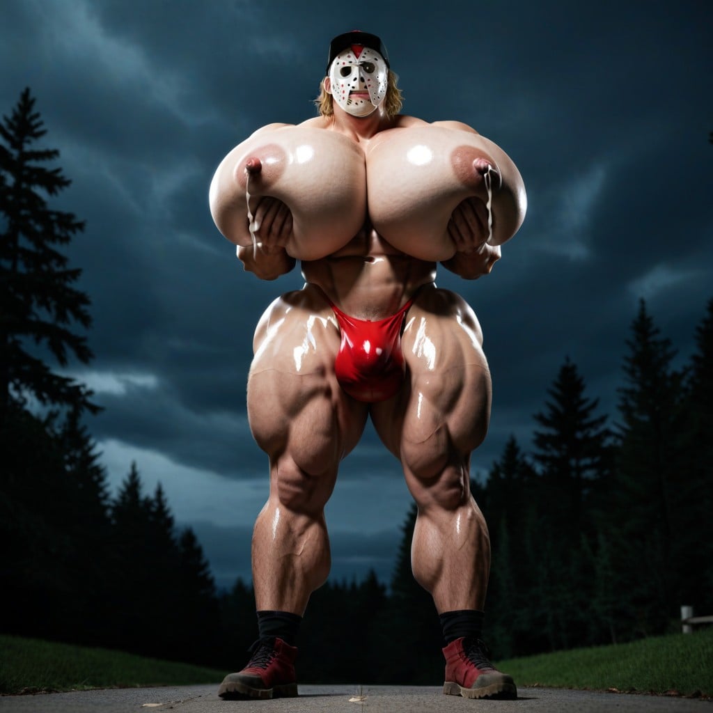 Jean Thong, Jason Voorhees Ski Mask, Cosplay Porno IA Gay