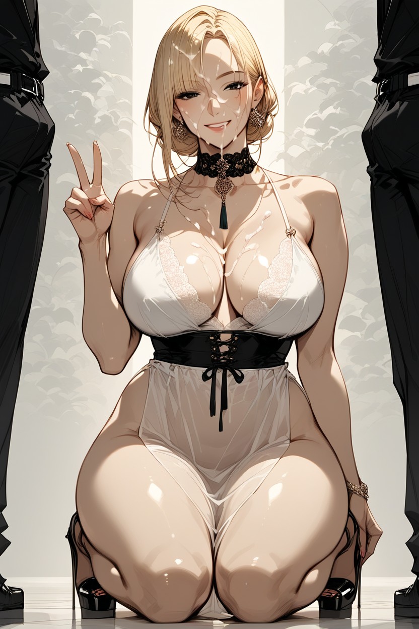 Lot Of Cum, Facial, Transparent Nigtie Hentai AI Porn