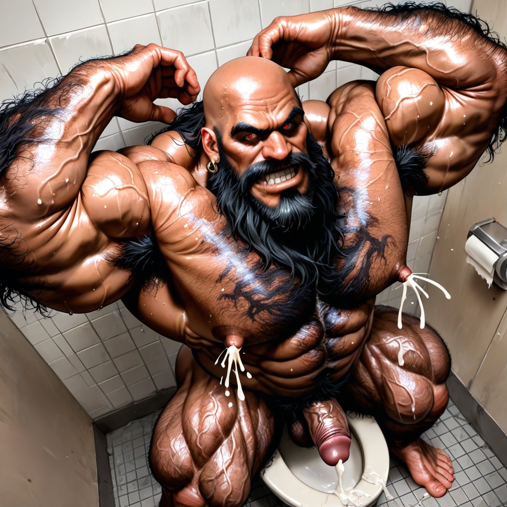 Standing Up, Detailed Muscles, Muscular Neck Pornografia gay com IA