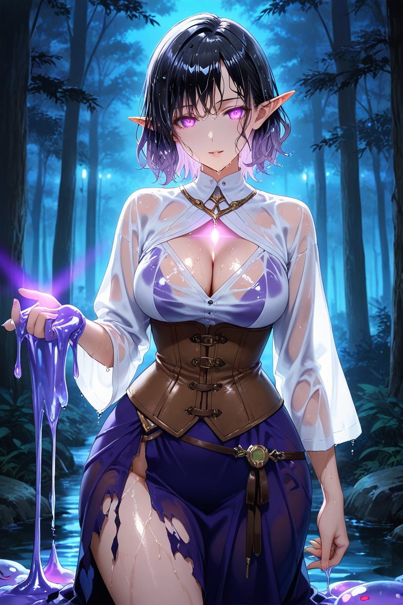 Alluring, Bangs, Tunic Hentai AI Porn
