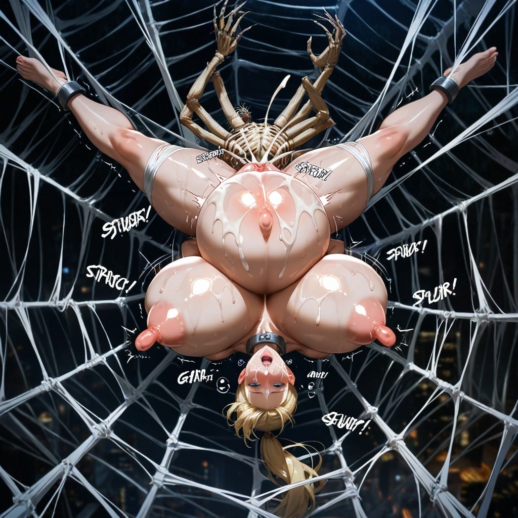 Motion Lines, Constricted With Spider Web, Bubble Butt Hentai AI Porn