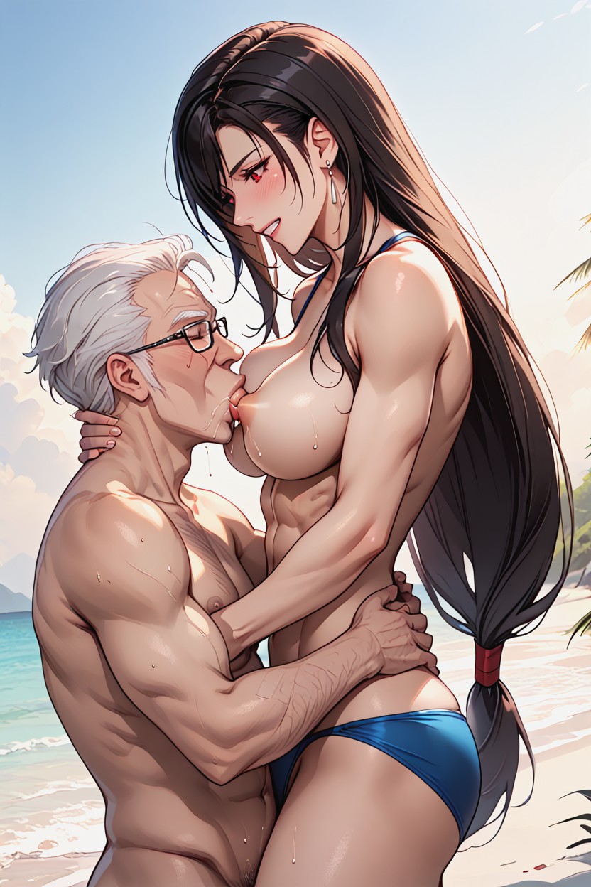 25+, Head In Between Breast, Breast Slip Hentai AI Porn