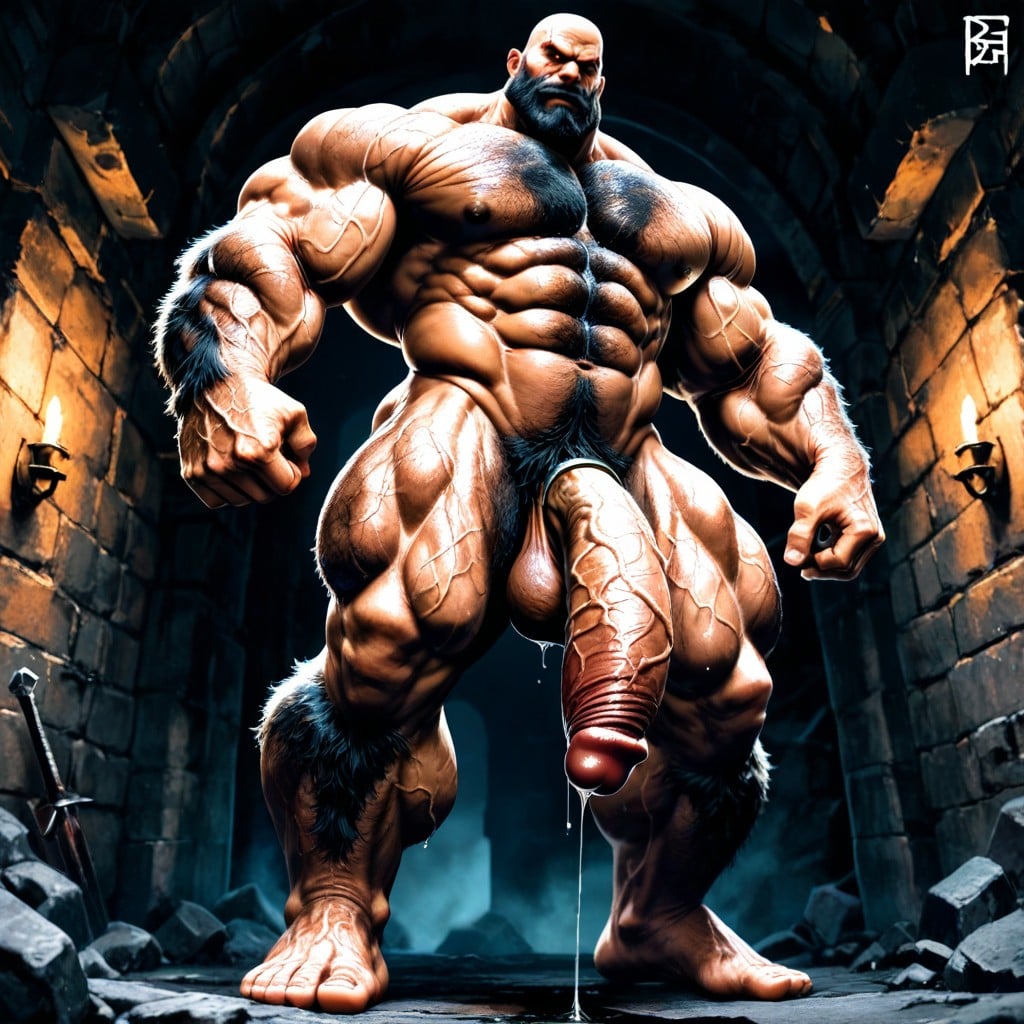Extreme Hairy Legs Muscle Structure, Detailed Muscles, Hyper Hairy Body 게이 AI 포르노