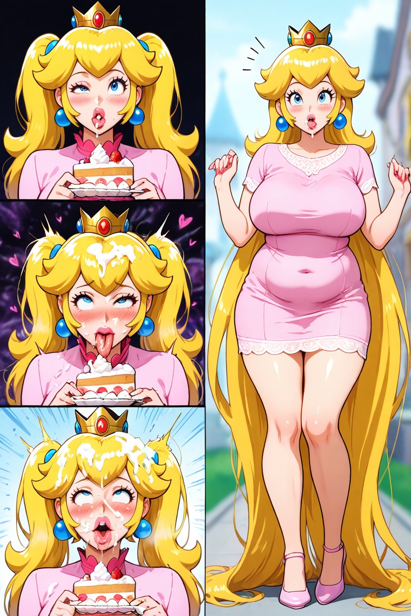 Eating, Full Body, Blushing AI Porn