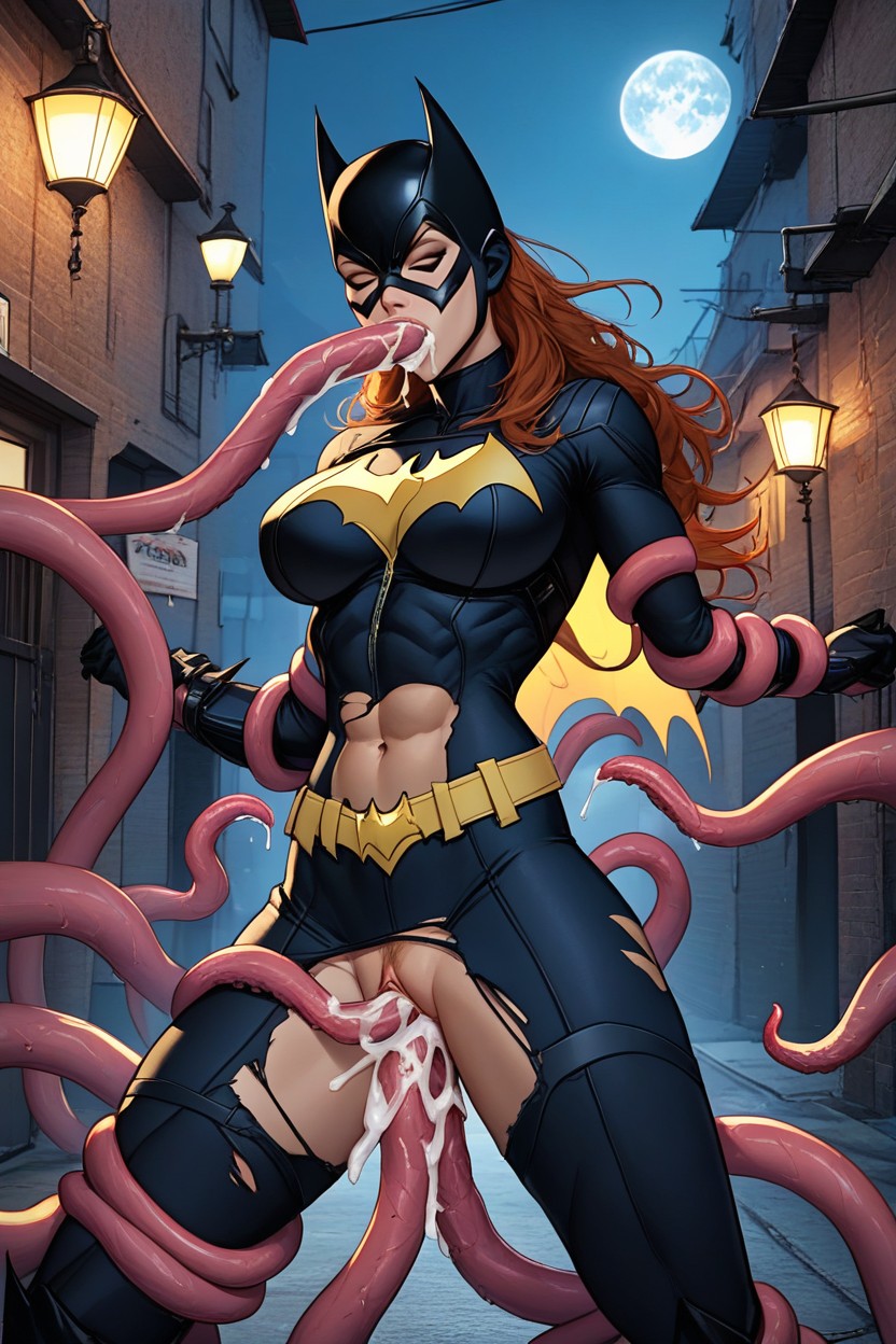 Ripped Clothes, Tentacle Oral, Face Covered Hentai AI Porn