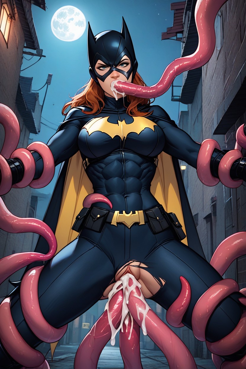 Rounded Breast, Deep Oral Sex, Batgirl Hentai AI Porn
