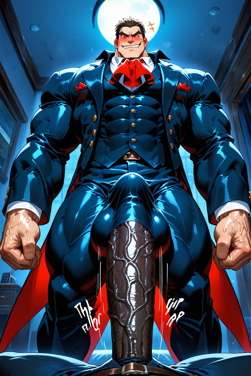 Toned Body, A Guy, Red Eyes ゲイAIポルノ