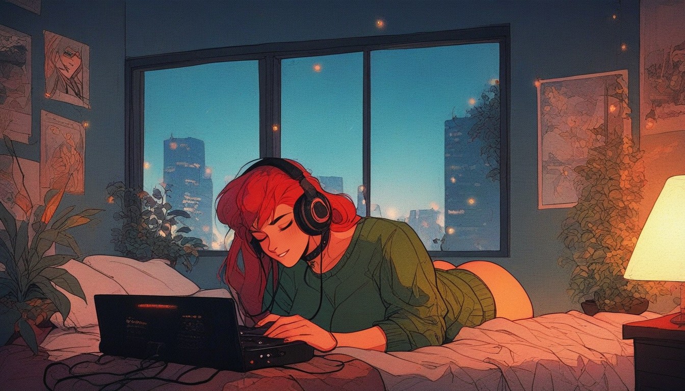 A Globe, String Lights, A Record Player AI Porn