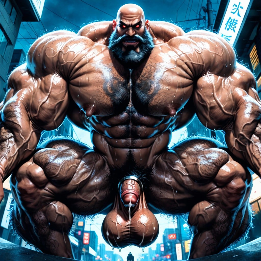 Bodybuilder, Dark Tanned Skin, 18+ AI同性恋黄片