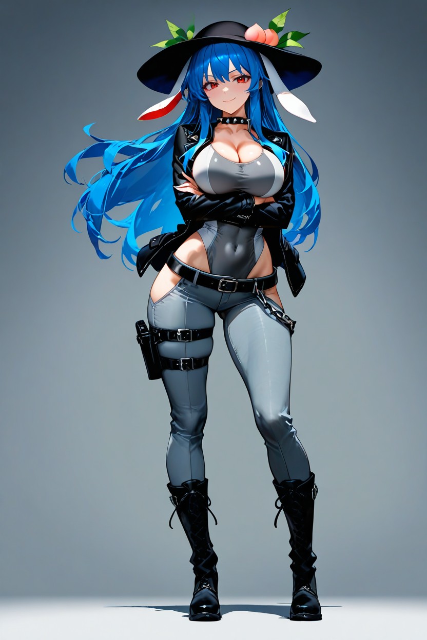 Solo, Eyes Half Closed, Thigh Holster Hentai AI Porn
