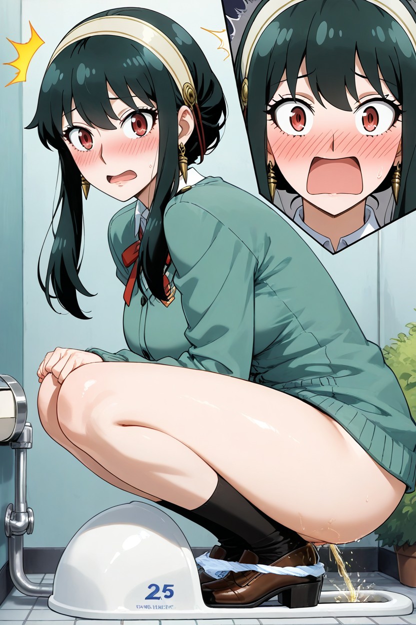 Pussy, Toilet Bowl, Shocked Hentai AI Porn