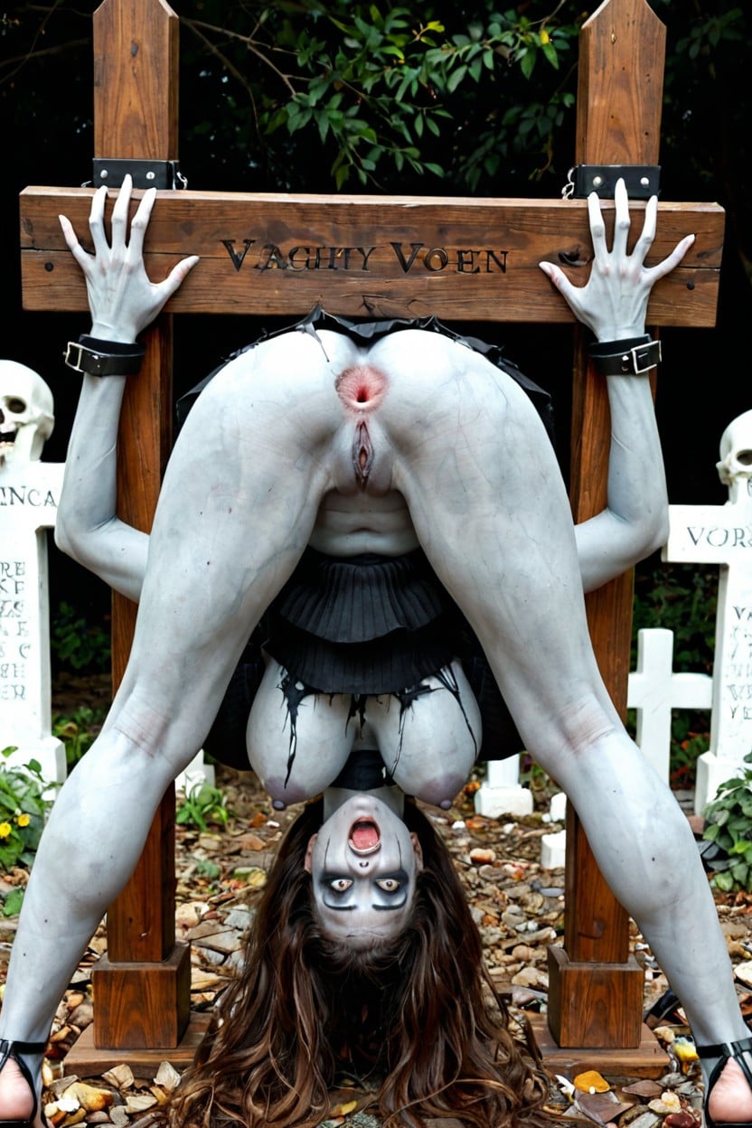 Pony Cock, Grey Skin Undead Zombie Victorian Ghost, Huge Anal Dildo AI Porn