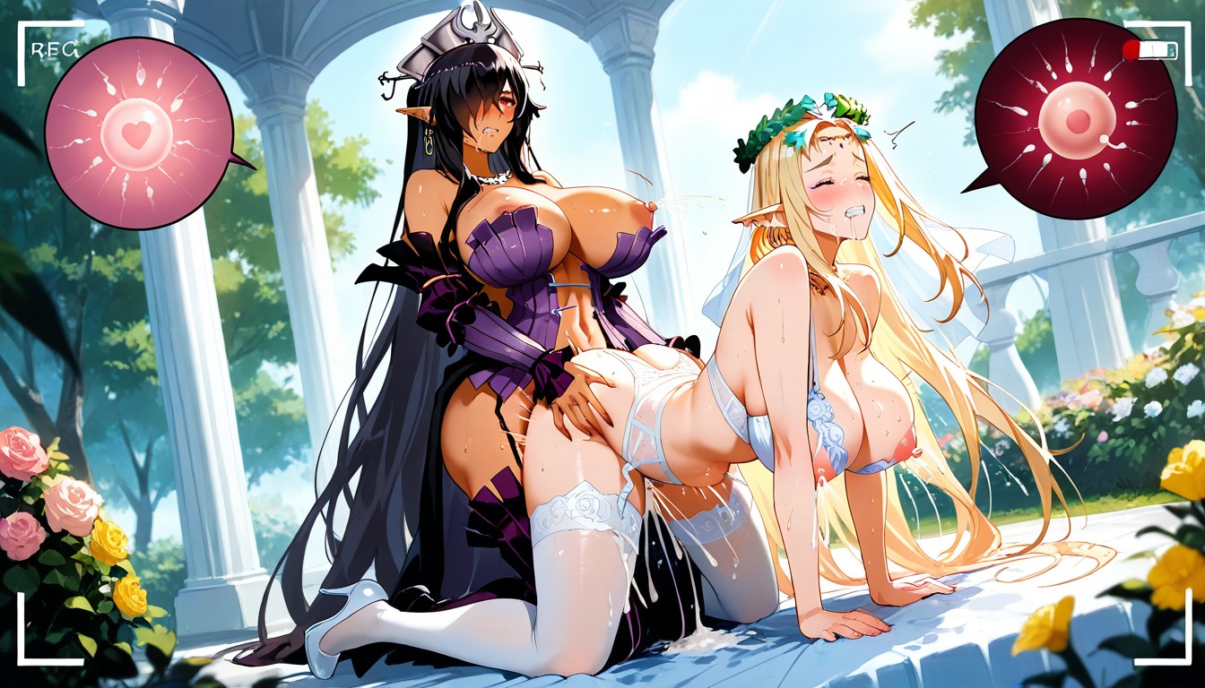 Wide Hips, Cum Dropping On Leg, Olga Grabbing Breast From Behind Hentai AI Porn