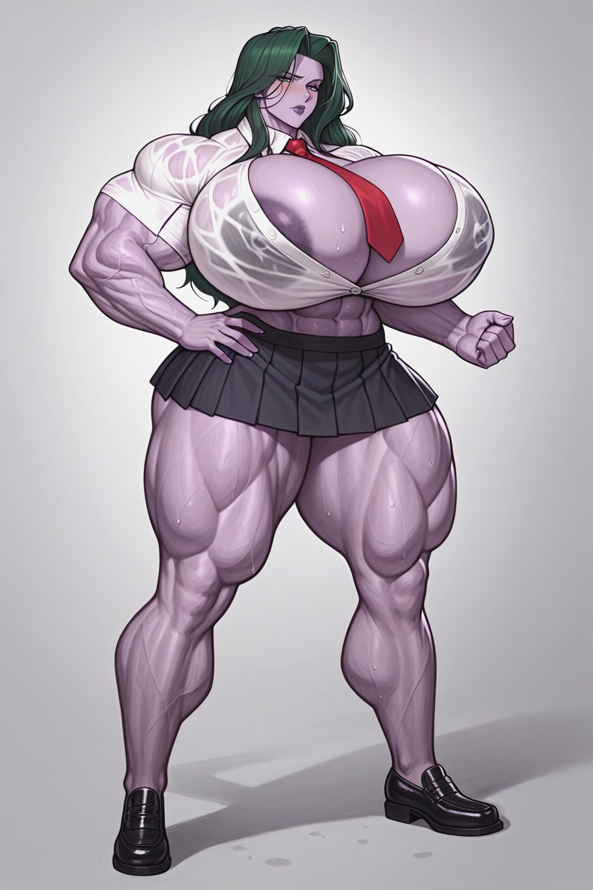 Standing, Asura Ai Style, Hyper Muscular Arms Hentai AI Porn