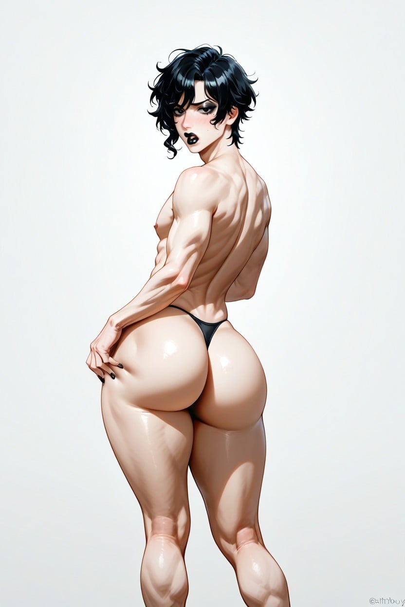 Malechest, Pale Skin, Puffy Lips ゲイAIポルノ