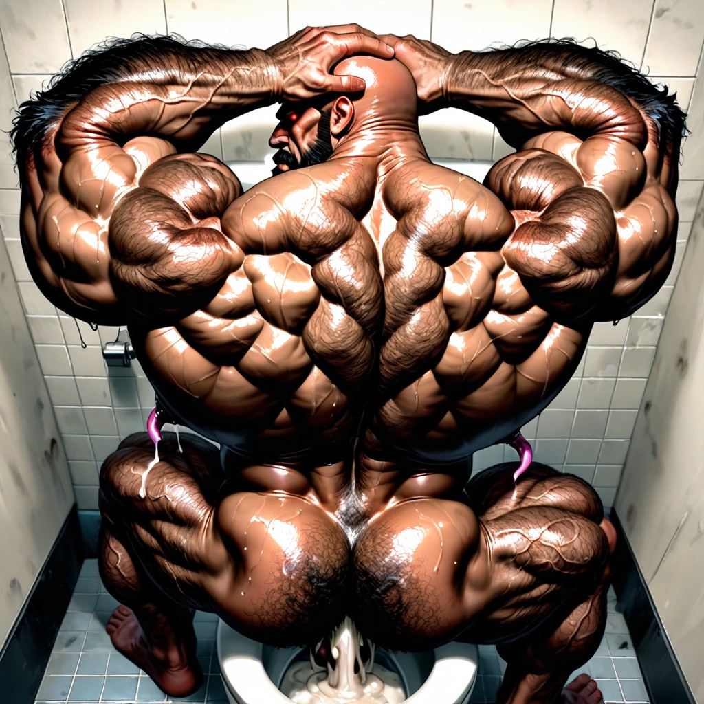 Hyper Nipples, Black Hair, Bodybuilder Porno IA Gay